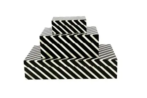 Black Chevron Bone Inlay